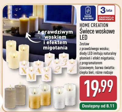 Świece woskowe LED  promocja w Aldi