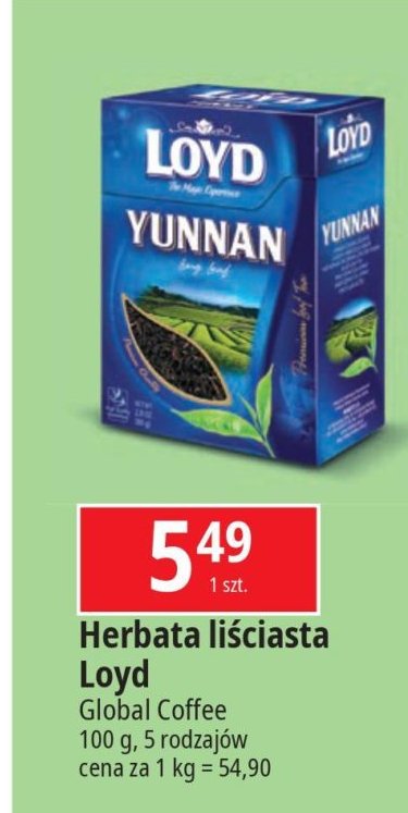 Herbata yunnan Loyd tea promocja