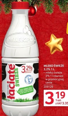 Mleko świeże 3,2% Łaciate 1l promocja w Selgros