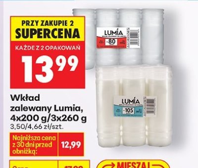 Wkład zalewany, 4x200 g/3x260 g promocja w Biedronka