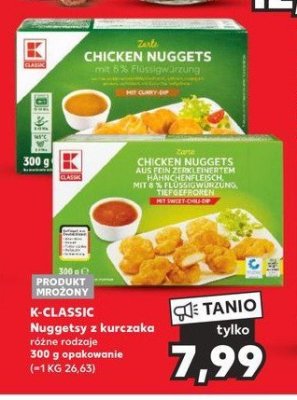 Nuggetsy z kurczaka z sosem curry K-classic promocja