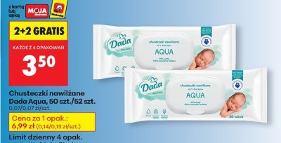 Chusteczki nawilżane Aqua promocja w Biedronka