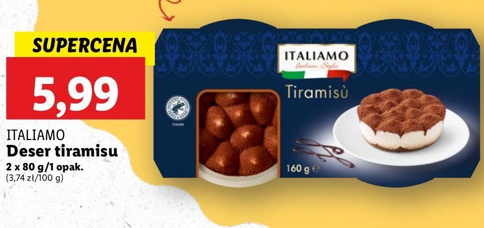 Deser tiramisu Italiamo promocja