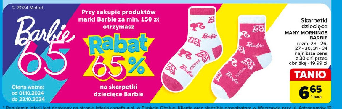 Skarpetki barbie promocja