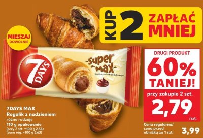 Rogalik z nadzieniem różne rodzaje promocja w Kaufland