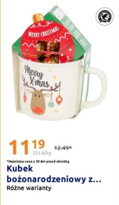 Kubek bożonarodzeniowy z upominkiem promocja w Action