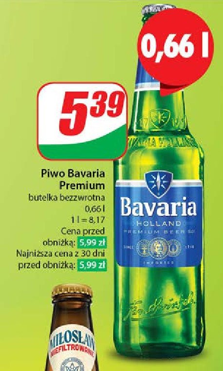 Piwo Bavaria premium promocja w Dino