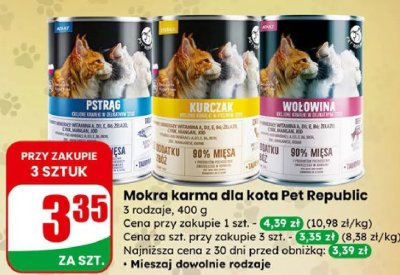 Mokra karma dla kota Wołowina promocja w Dino