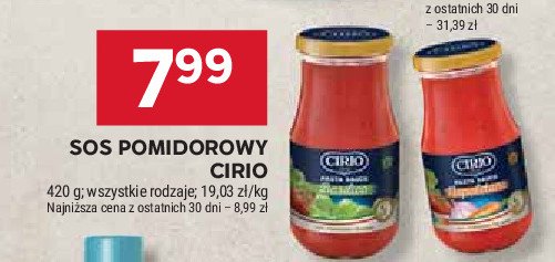 Sos pomidorowy z bazylią Cirio promocja