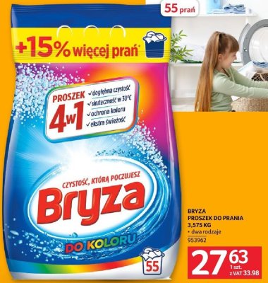 Proszek do prania BRYZA do koloru 3.575 KG promocja w Selgros