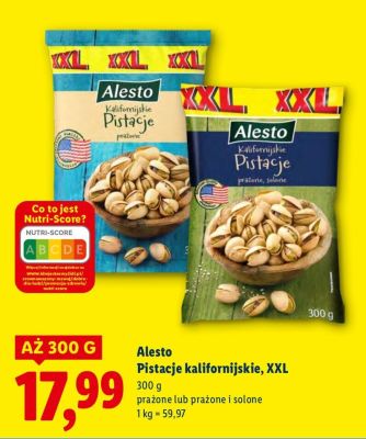 Pistacje kalifornijskie, XXL promocja w Lidl