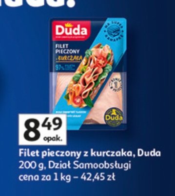 Filet pieczony z kurczaka Duda 200 g promocja w Auchan