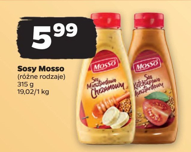 Sos ketchupowo-musztardowy Mosso promocja
