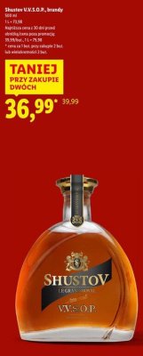 Brandy Shustov V.V.S.O.P. promocja w Lidl