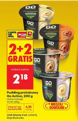 Pudding proteinowy Go Active promocja w Biedronka