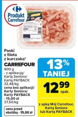 Paski z fileta z kurczaka CARREFOUR promocja w Carrefour