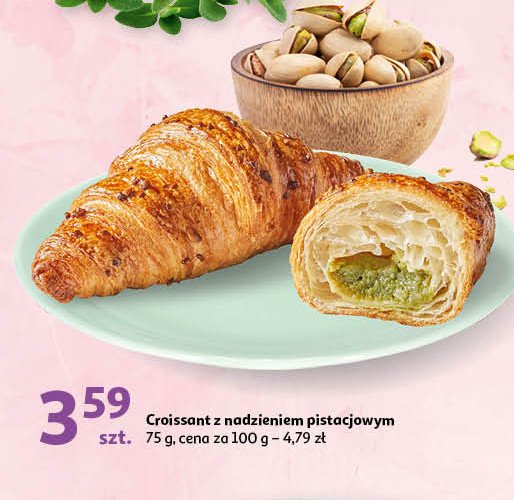 Croissant z nadzieniem pistacjowym promocja