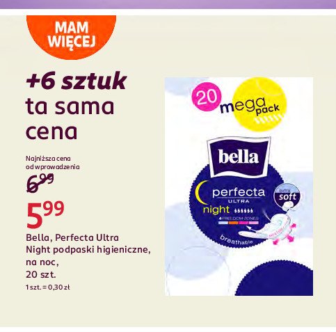 Podpaski Bella perfecta ultra night promocja w Rossmann