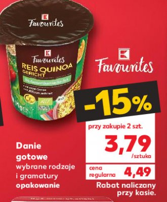 Danie reis quinoa gericht K-classic favourites promocja