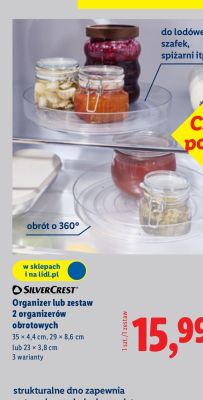 Organizer lub zestaw 2 organizerów obrotowych  promocja w Lidl