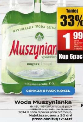 Woda Muszynianka promocja w Supeco
