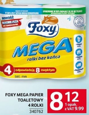 Papier toaletowy Foxy Mega 4 rolki promocja w Selgros