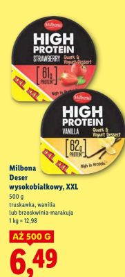 Deser wysokobiałkowy XXL wanilia promocja w Lidl