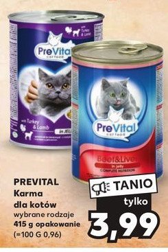 Karma dla kota wołowina-wątróbka Prevital promocja