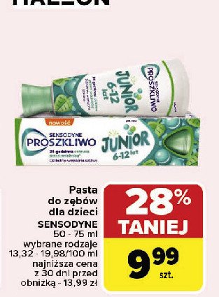 Pasta do zębów 6-12 lat Sensodyne pro szkliwo dla dzieci promocja