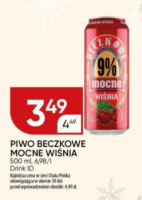 Piwo Beczkowe Mocne Wiśnia promocja w Chata Polska