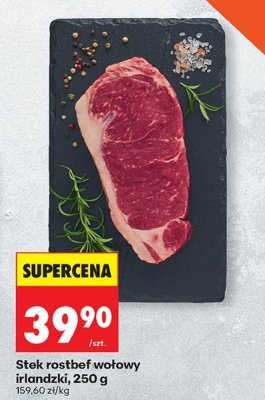 Stek rostbef wołowy irlandzki, 250 g promocja w Biedronka