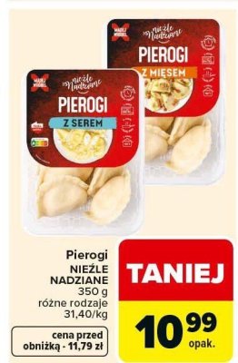 Pierogi NIEZLE NADZIANE z serem 350g promocja w Carrefour