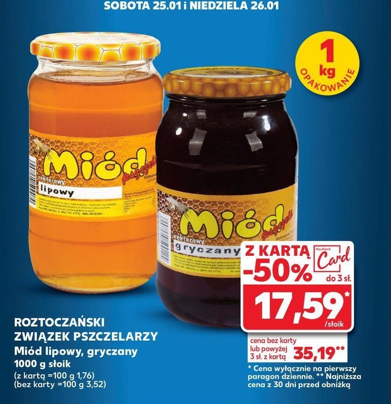 Miód gryczany Roztoczański związek pszczelarzy promocja w Kaufland