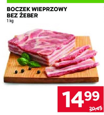 Boczek wieprzowy surowy bez żeber promocja