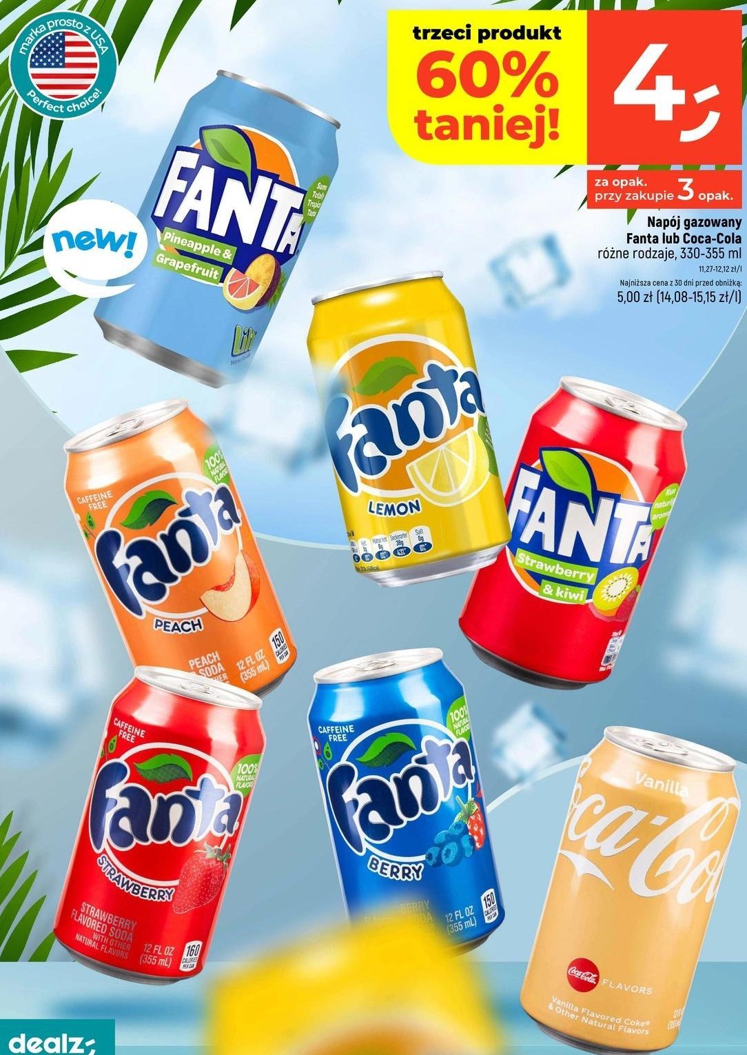 Napój ananas i grejpfrut Fanta promocja