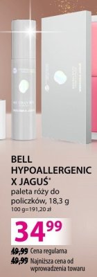 BELL HYPOALLERGENIC X JAGUS paleta róży do policzków promocja w Hebe