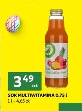 Sok multiwitamina Auchan na co dzień (logo zielone) promocja