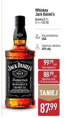 Whiskey Jack Daniel's Tennessee promocja w Aldi