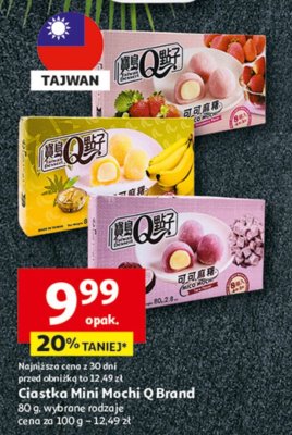 Ciastko Mini Mochi Q Brand, różne rodzaje promocja w Auchan