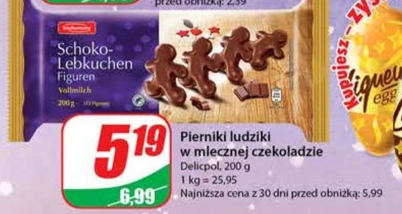Pierniki ludziki w mlecznej czekoladzie Delic-pol promocja