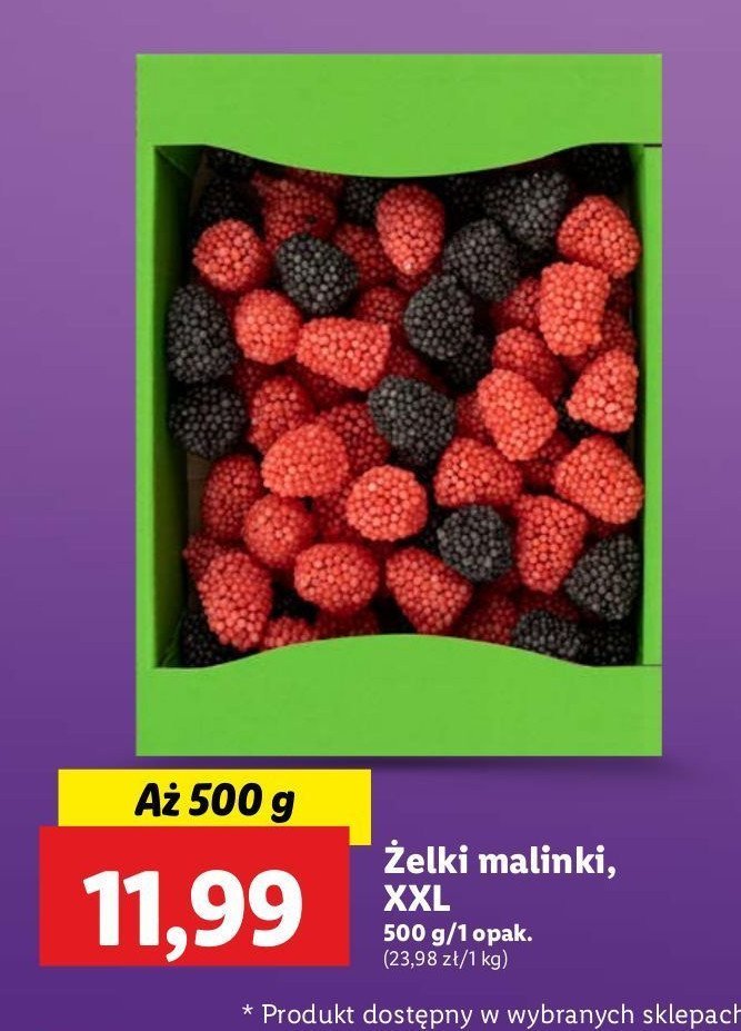 Żelki malinki promocja