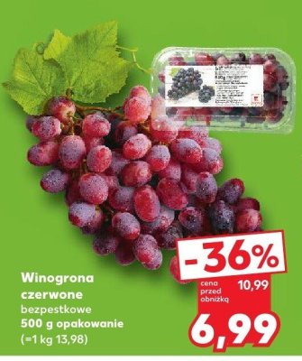 Winogrona czerwone bezpestkowe 500 g  promocja w Kaufland