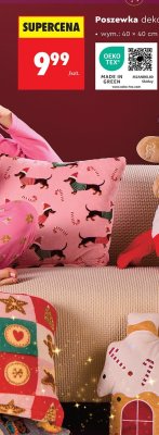 Poszewka dekoracyjna świąteczna 40x40cm promocja w Biedronka