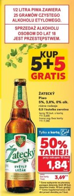 Piwo Żatecký różne rodzaje promocja w Kaufland