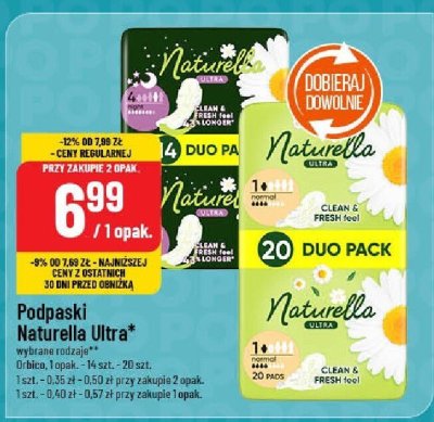Podpaski Naturella Ultra promocja w POLOmarket