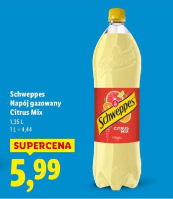 Napój gazowany Schweppes Citrus Mix promocja w Lidl
