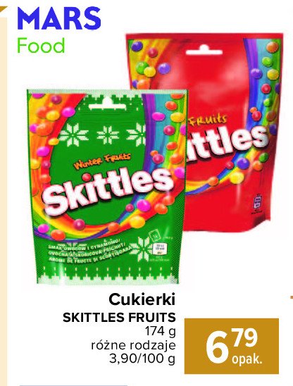 Cukierki winter fruits Skittles promocja