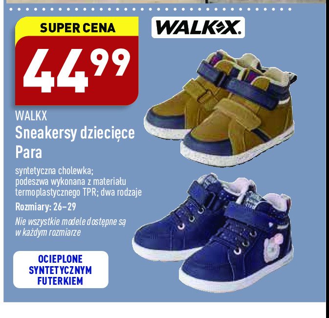 Sneakersy dziecięce 26-29 Walkx promocja