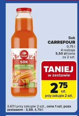 Sok CARREFOUR różne rodzaje 0.75 l promocja w Carrefour Express