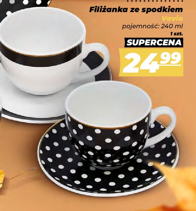 Filiżanka ze spodkiem 240 ml Vavio promocja
